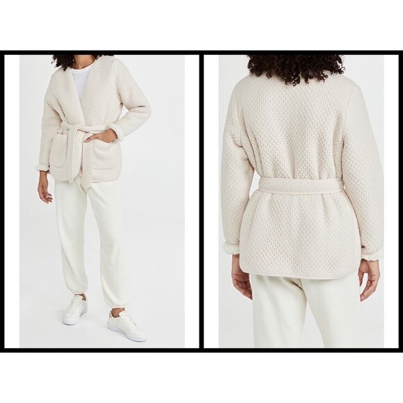 💕MOTHER💕 The Puffer Robe Sweater Jacket Textured Knit Sherpa Warm Bodies NWOT - Picture 10 of 16